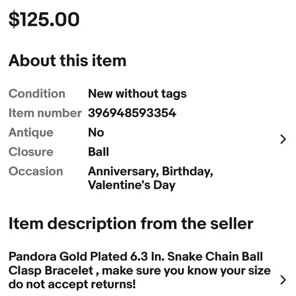 Pandora Gold-Tone Bracelet - Picture 3 of 3